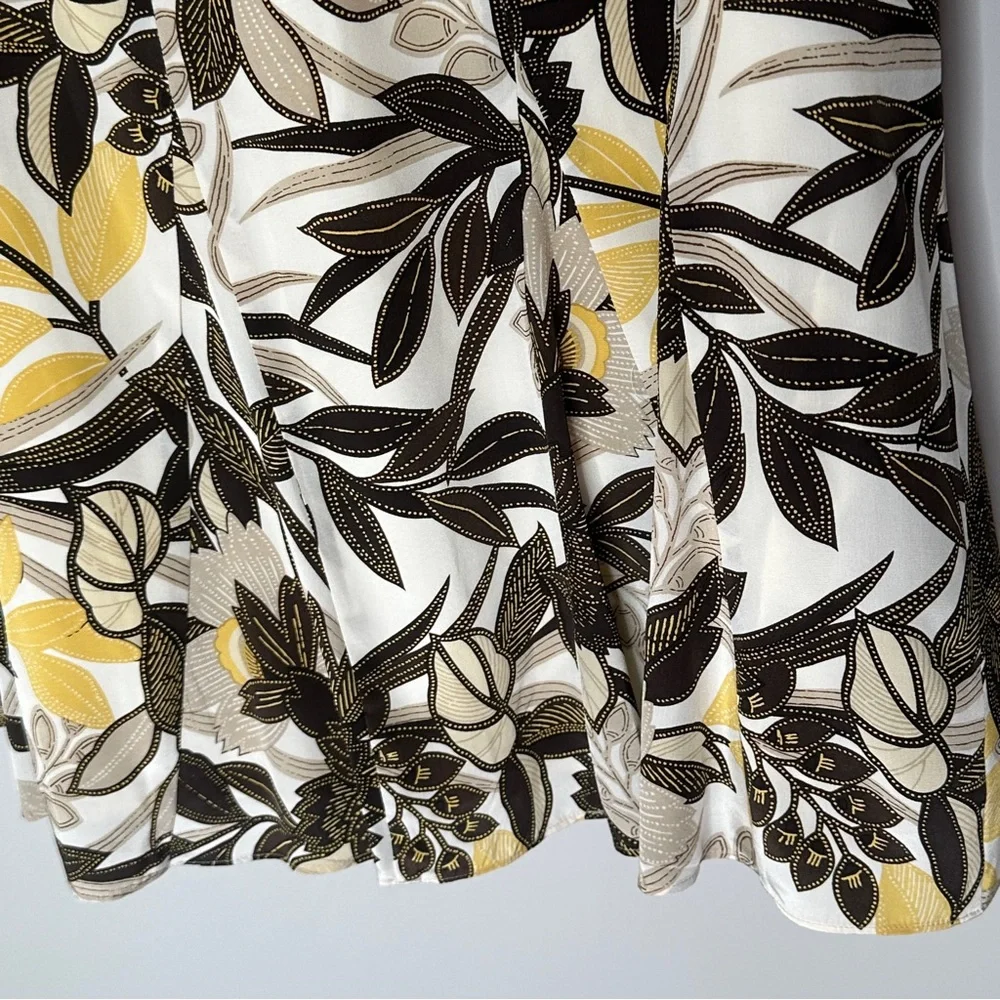 Ann Taylor 100%‎ Silk Floral Print Skirt Size 12 NWT $98 Y2K Vintage Deadstock